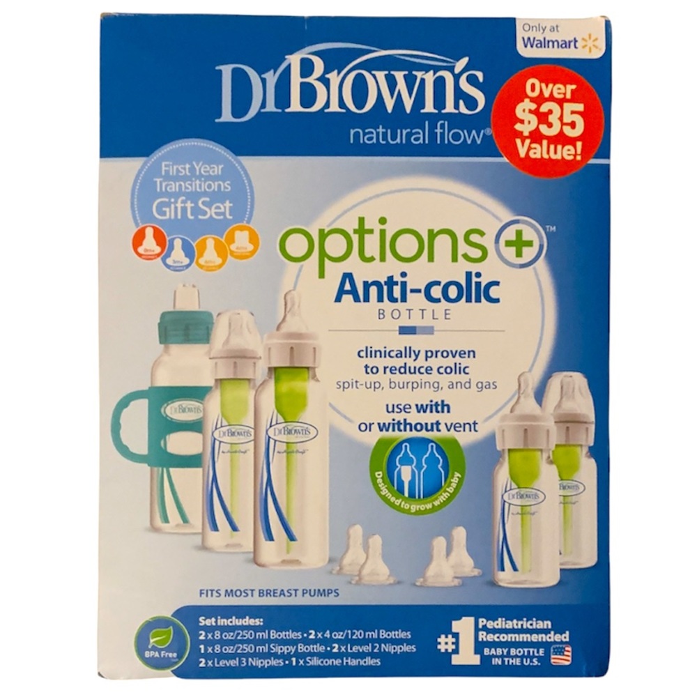 NEW Dr. Brown’s Bottles Options+ First Year Transition Gift Set